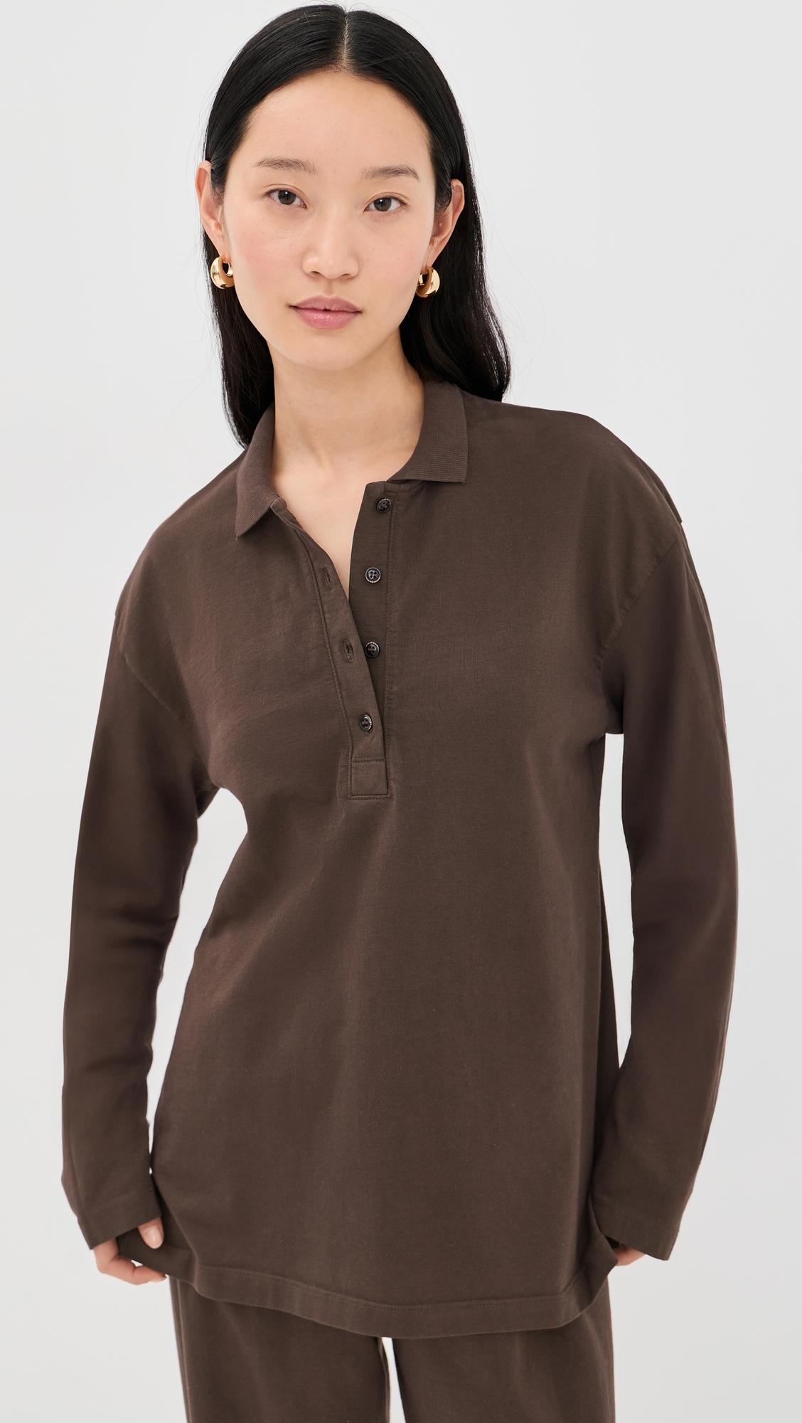 Long Sleeve Oversized Polo Tee by SPRWMN