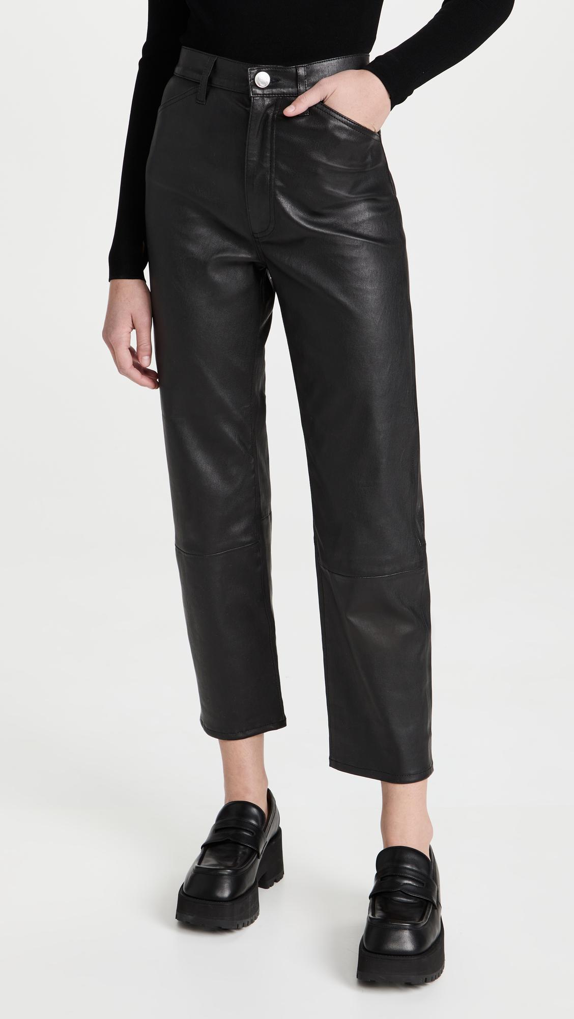Straight Leg Leather Pants by SPRWMN