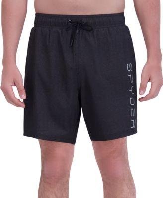 Men's Stretch Twill-Print 7" Swim Trunks with Compression Liner by SPYDER