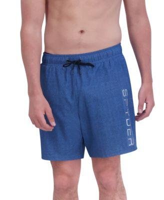 Men's Stretch Twill-Print 7" Swim Trunks with Compression Liner by SPYDER