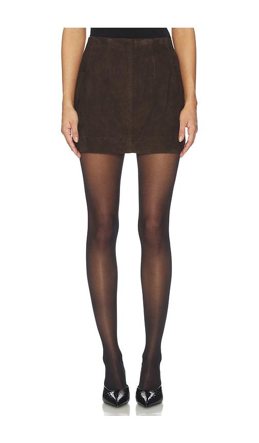 SRG Apple Suede Skirt in Chocolate by SRG