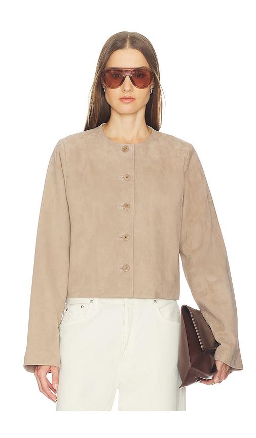 SRG Jemma Suede Jacket in Taupe by SRG