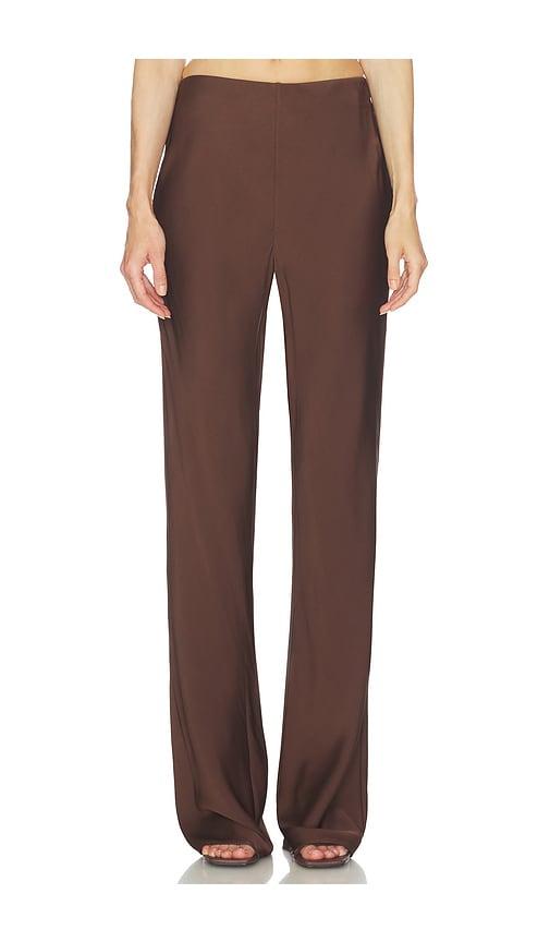 SRG Lennon Silk Pant in Brown by SRG