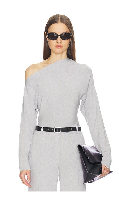 SRG Lesly Off Shoulder Knit Top in Light Grey by SRG