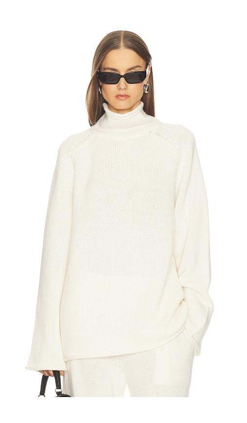 SRG Sukki Cashmere Oversized Turtleneck in Cream by SRG