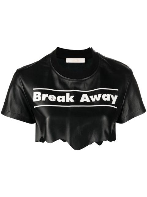 Break Away leather crop top by SSHEENA