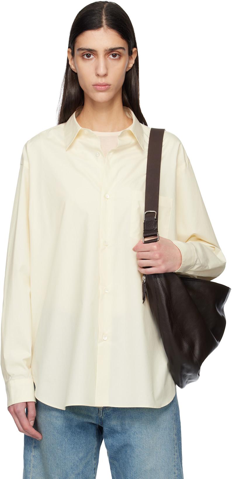 Yellow Suvin Cotton Oversized Regular Collar Shirt by SSSTEIN