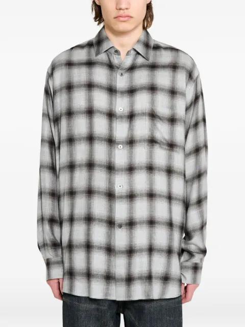 checked oversized shirt by SSSTEIN