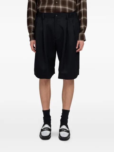 pleated wide-leg shorts by SSSTEIN