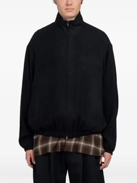shirred flannel bomber jacket by SSSTEIN