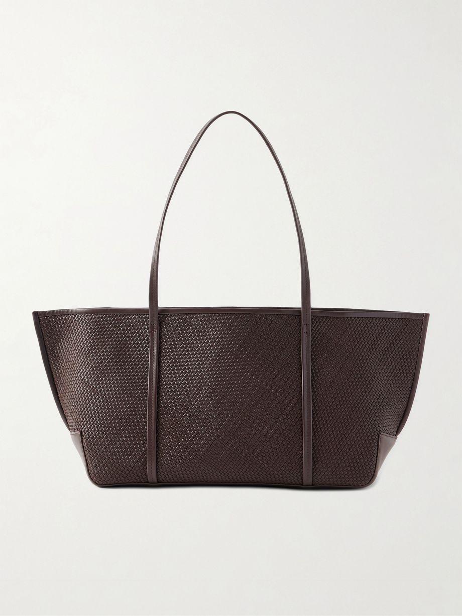 Bateau woven leather tote bag by ST. AGNI