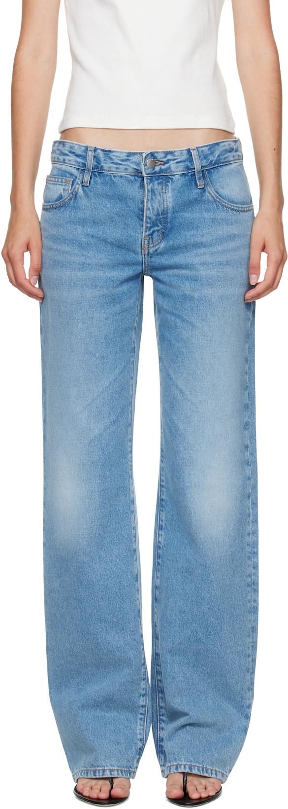 Blue Outland Denim Edition Mid Rise Balloon Jeans by ST. AGNI