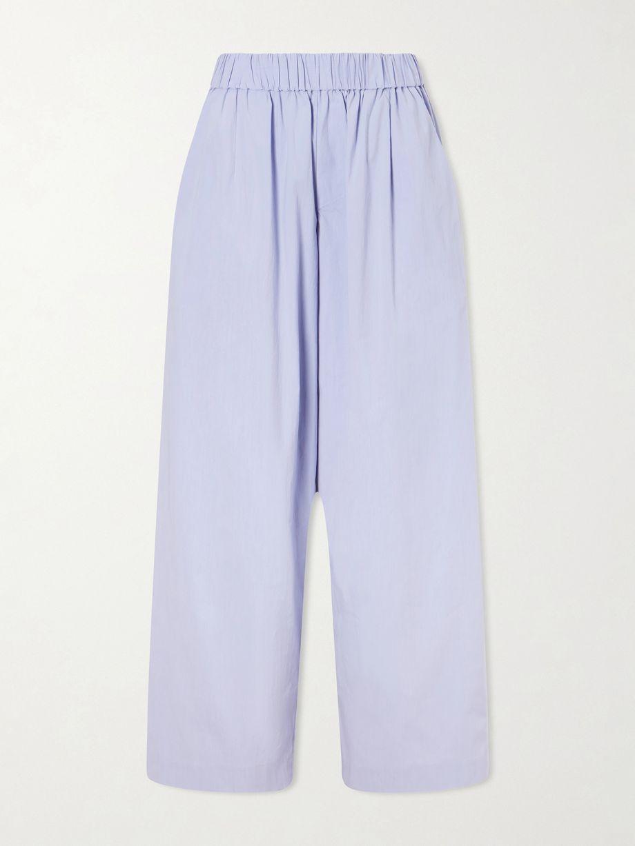 Everyday cotton-blend poplin wide-leg pants by ST. AGNI