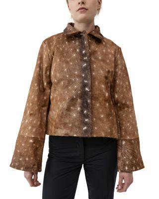 Fawn Minimal Leather Jacket by ST. AGNI