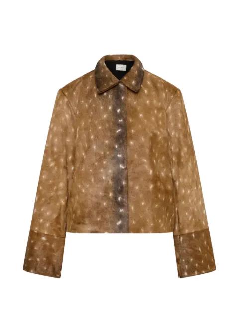 Fawn-print single-breasted jacket by ST. AGNI