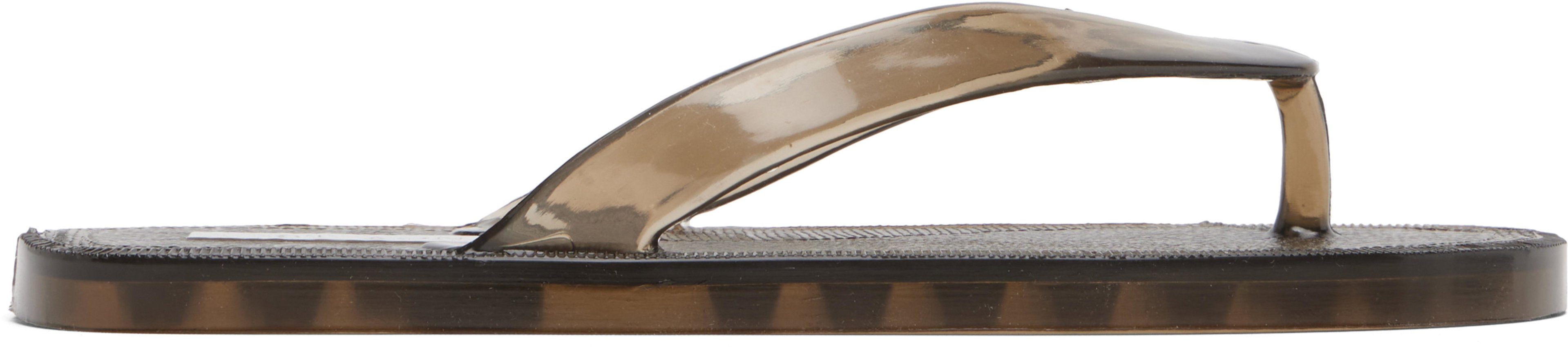 Gray Jelly Flip-Flops by ST. AGNI