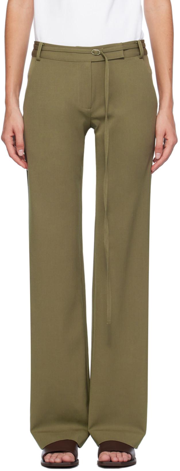 Green 90s Trousers by ST. AGNI