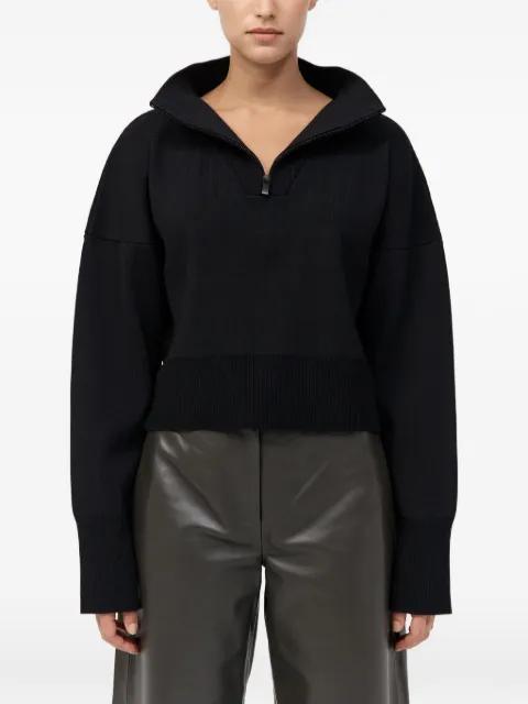 Milano quarter-zip knit sweater by ST. AGNI