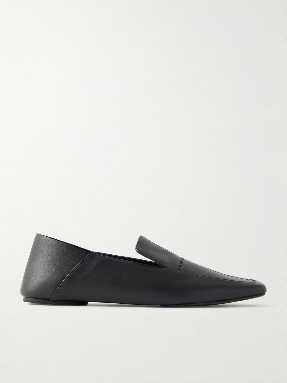 Minimal leather loafers by ST. AGNI