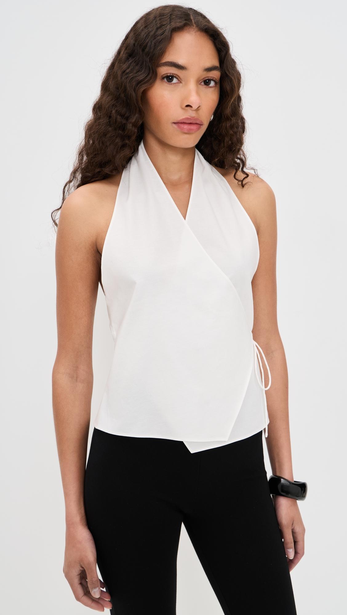 Oxford Wrap Top by ST. AGNI