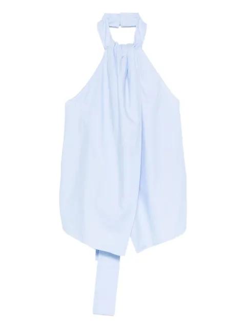 Oxford halter tie-back top by ST. AGNI