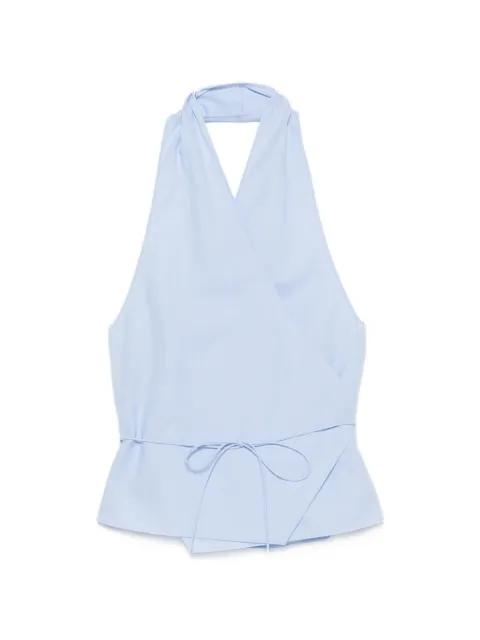 Oxford wrap top by ST. AGNI