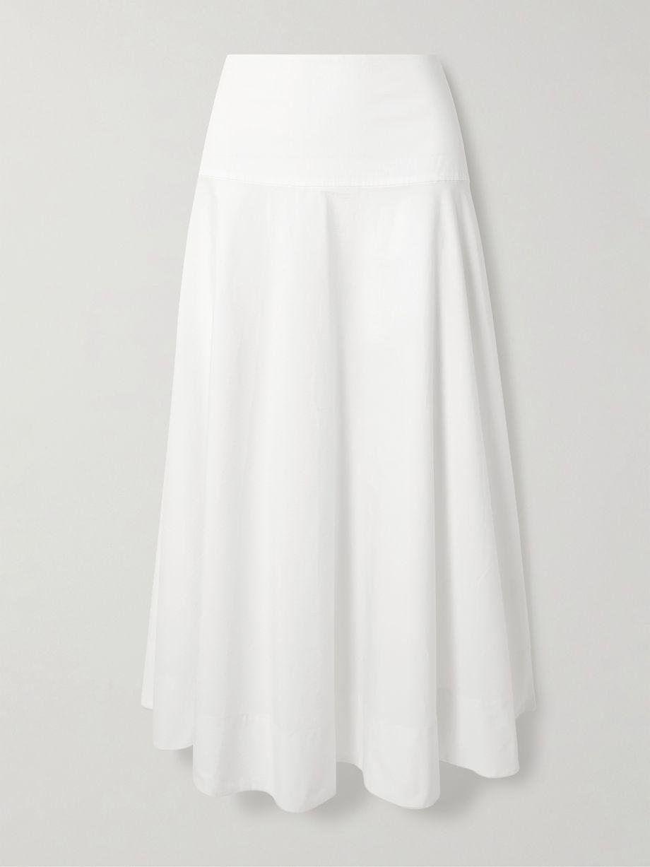 Paneled cotton-blend maxi skirt by ST. AGNI