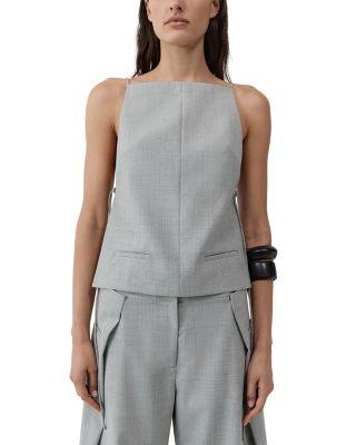 Square Neck Side Tie Top by ST. AGNI