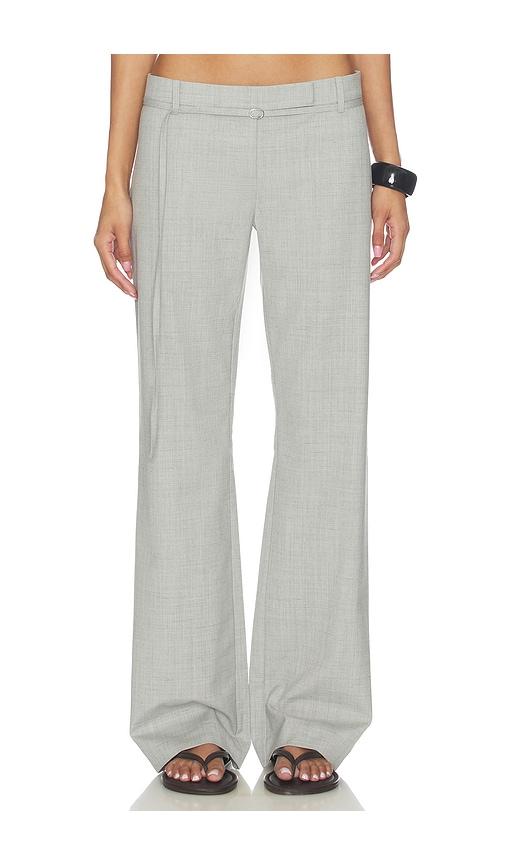 St. Agni 90s Belt Minimal Pants in Grey by ST. AGNI