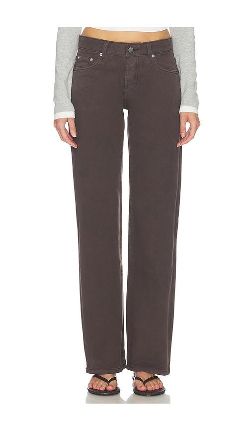 St. Agni Canvas 90s Low Rise Jeans in Brown by ST. AGNI