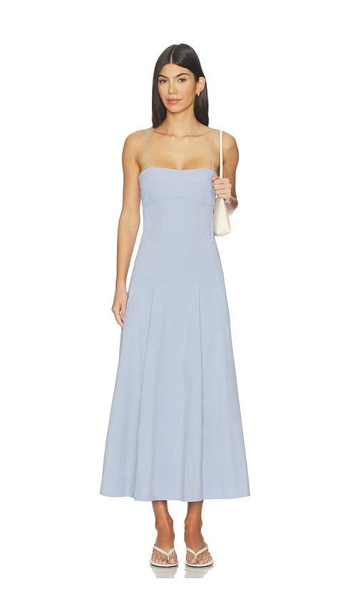 St. Agni Everyday Cotton Pleat Dress in Baby Blue by ST. AGNI