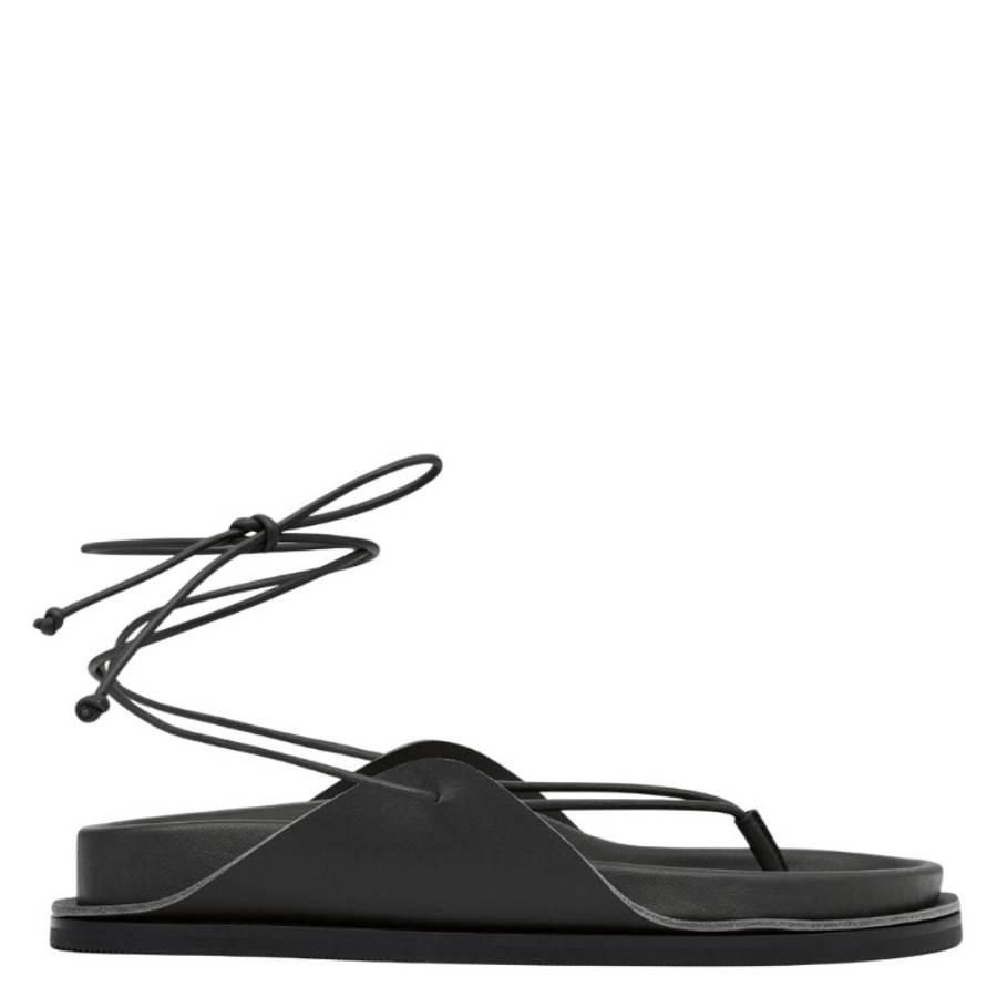 St Agni Everyday Tie-Up Leather Sandals by ST. AGNI