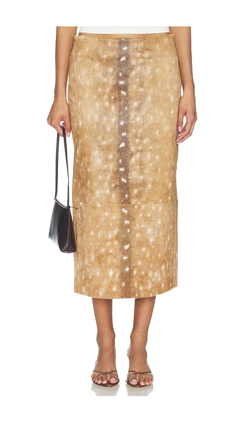 St. Agni Fawn Pencil Skirt in Brown by ST. AGNI