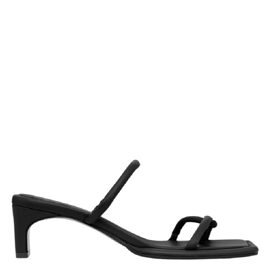 St Agni Leather Branded Loop Heel Sandals by ST. AGNI