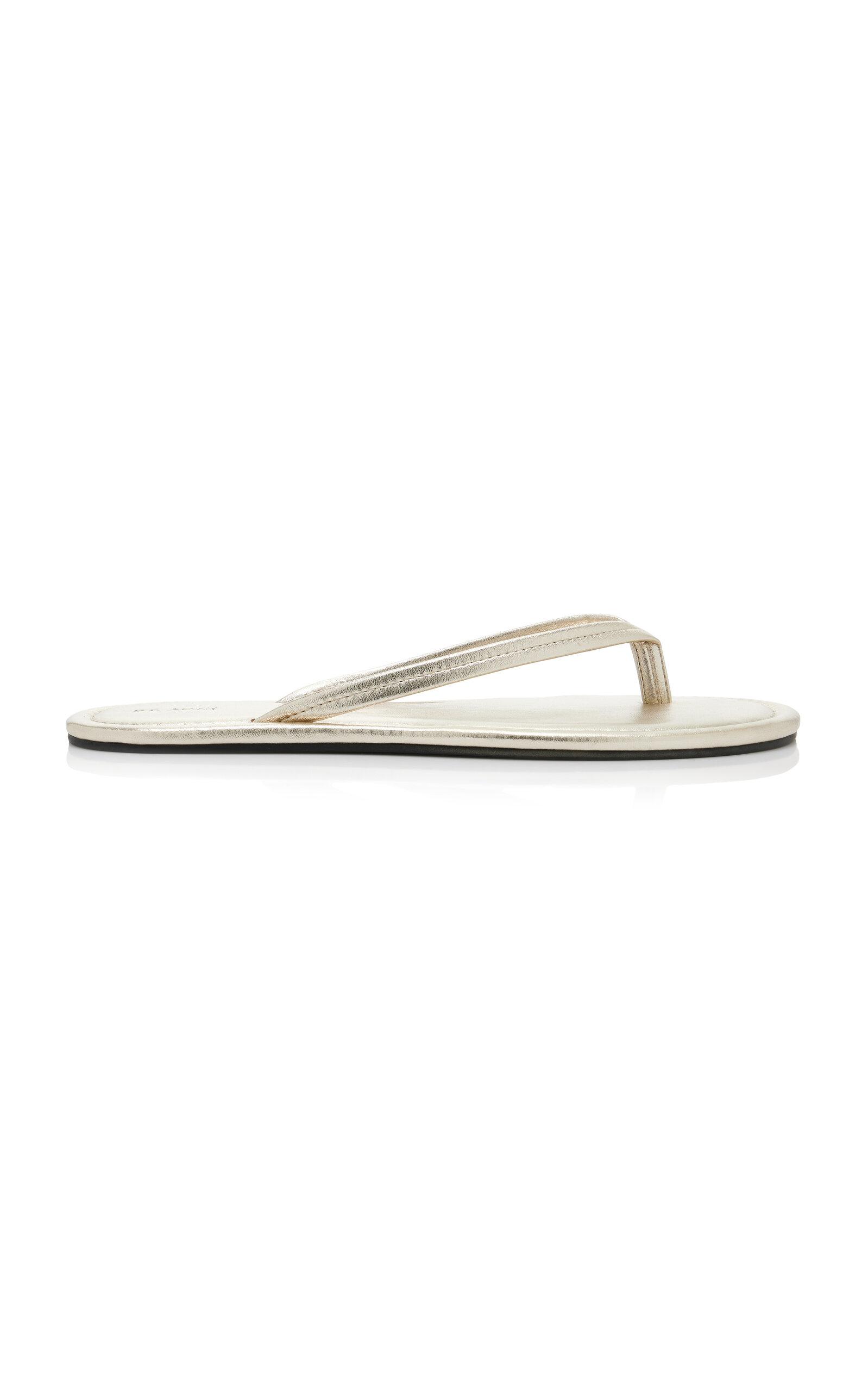St. Agni Metallic Leather Thong Sandals - Moda Operandi by ST. AGNI