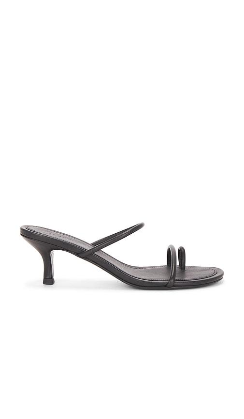 St. Agni Minimal Strap Heel in Black by ST. AGNI