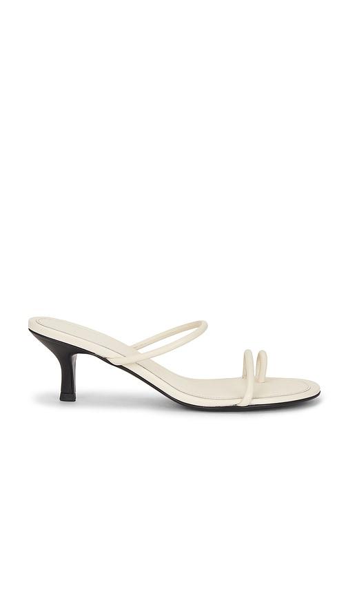 St. Agni Minimal Strap Heel in Cream by ST. AGNI