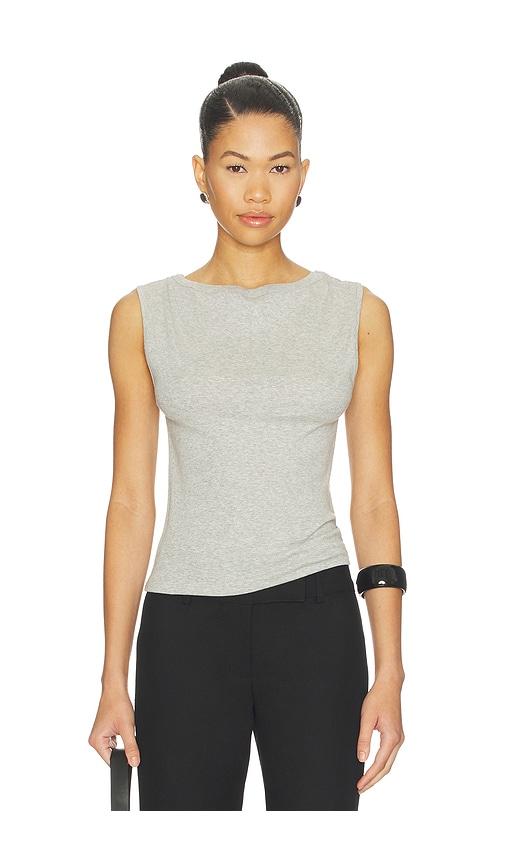 St. Agni Organic Cotton Ballerina Top in Grey by ST. AGNI