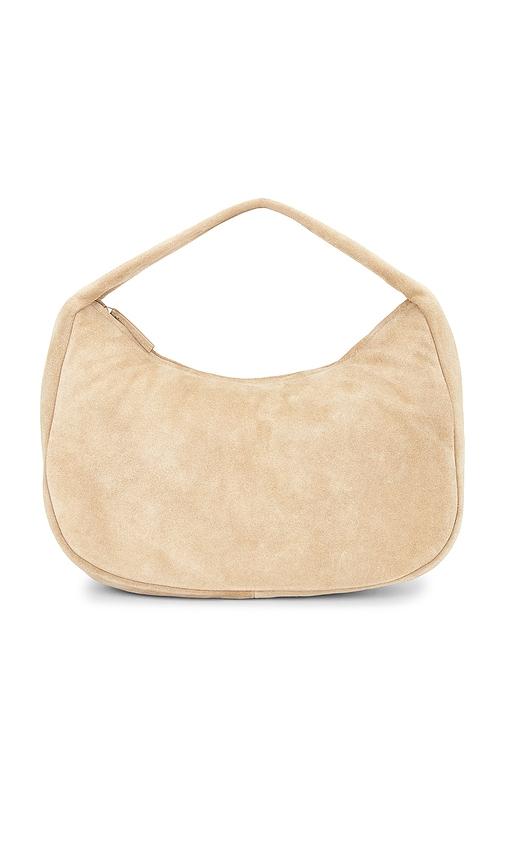 St. Agni Suede Large Bon Bon Bag in Beige by ST. AGNI