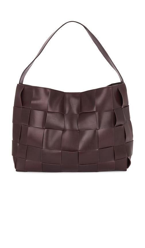 St. Agni Woven Large Tote in Brown by ST. AGNI
