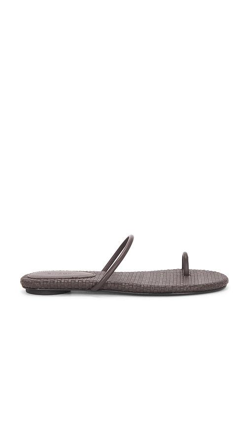 St. Agni Woven Minimal Slide in Chocolate by ST. AGNI