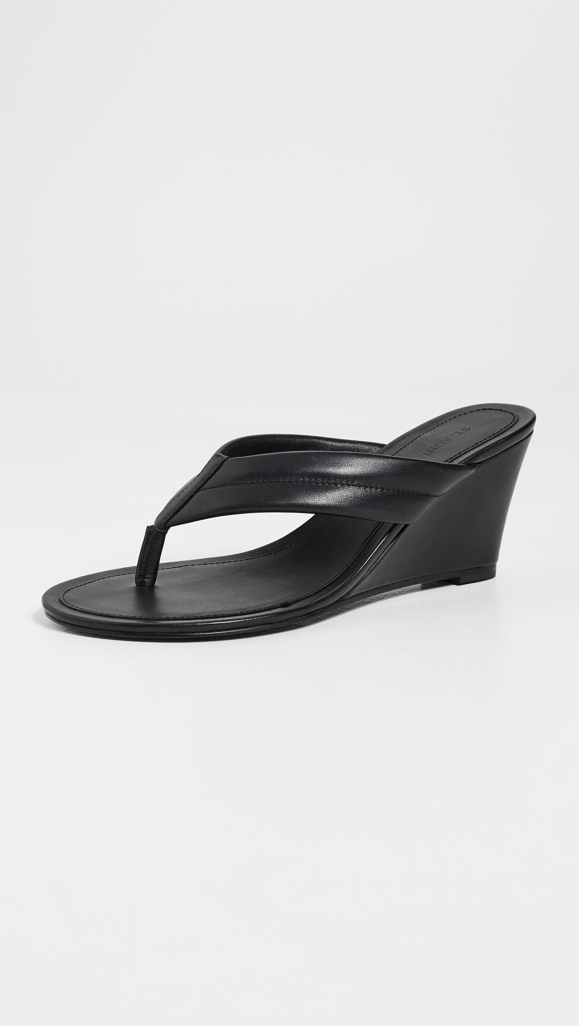 Stitch Detail Thong Wedges by ST. AGNI