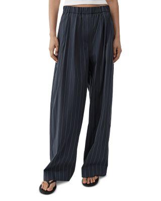 Stripe Relaxed Pleat Pants by ST. AGNI