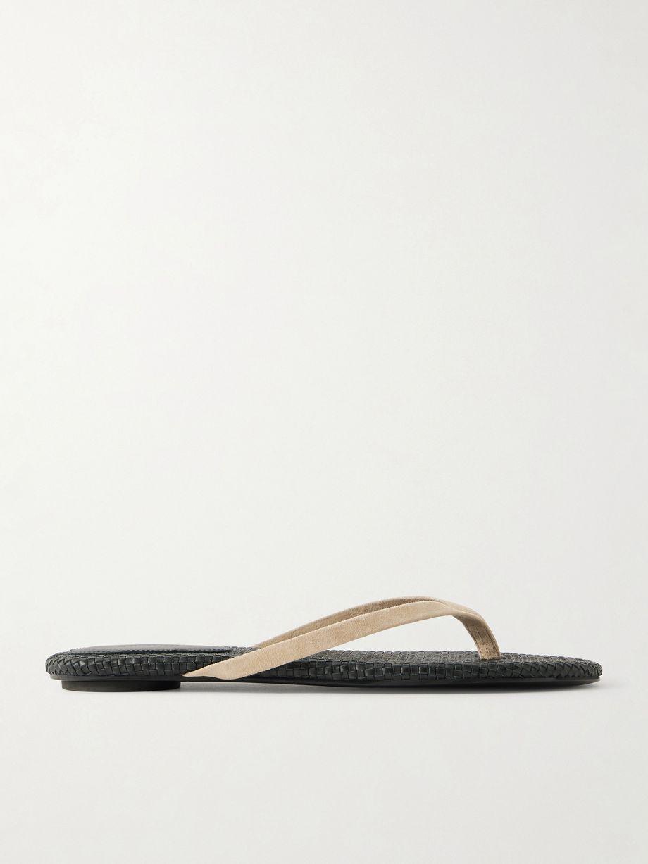 Suede woven flip flop by ST. AGNI