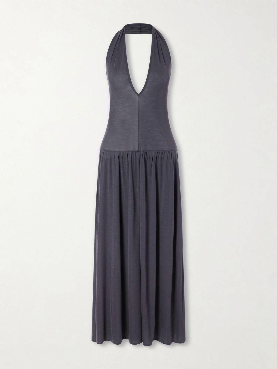 TENCEL™ Lyocell halterneck midi dress by ST. AGNI