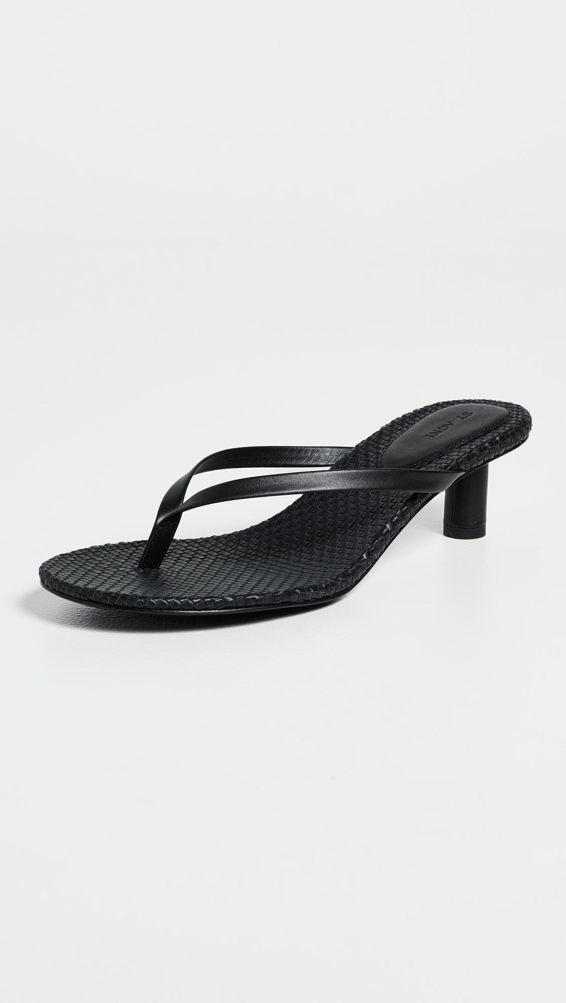 Woven Thong Heels by ST. AGNI