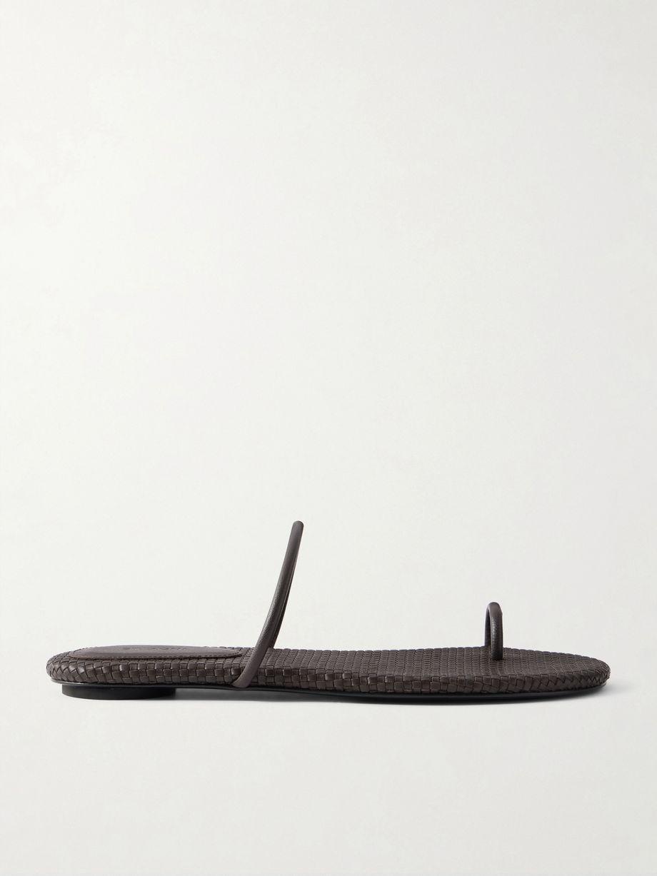 Woven leather sandals by ST. AGNI