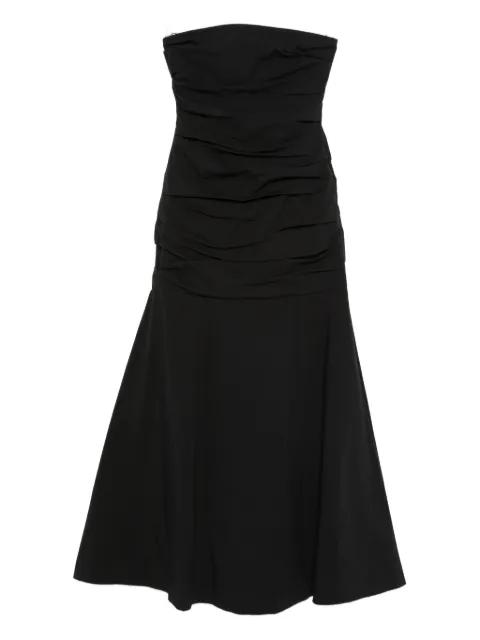 gathered strapless maxi dress by ST. AGNI