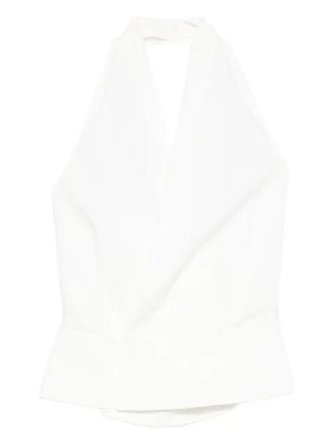 halter tie-back top by ST. AGNI