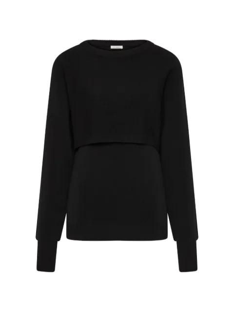 layered-design sweater by ST. AGNI